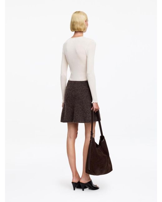ARKET Blue Alpaca-Wool Blend Skirt