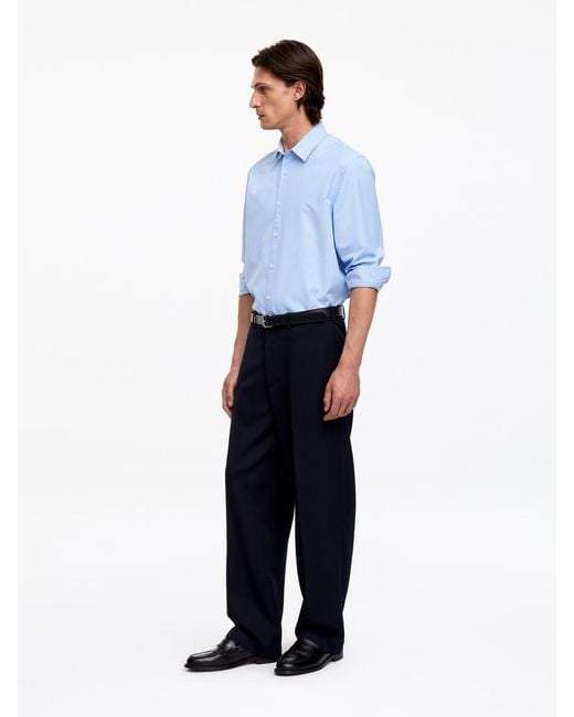 ARKET Blue Cotton-Tencel Shirt for men