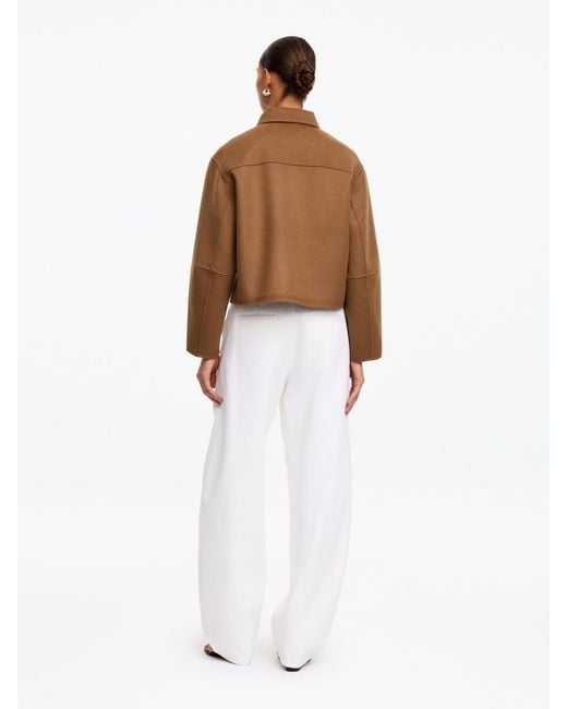 ARKET White Doublé Wool-Blend Overshirt