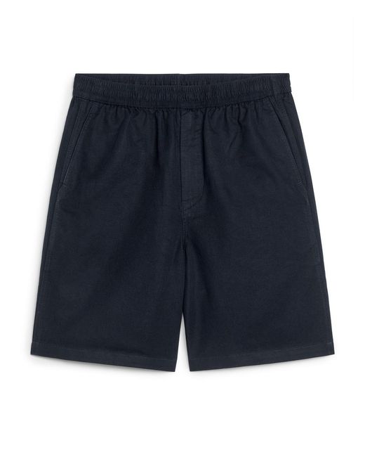 ARKET Baumwoll-Leinen-Shorts Mit Schnürung in Blue für Herren