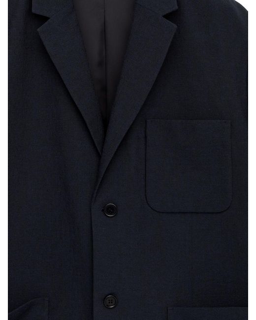 ARKET Blue Textured Blazer for men