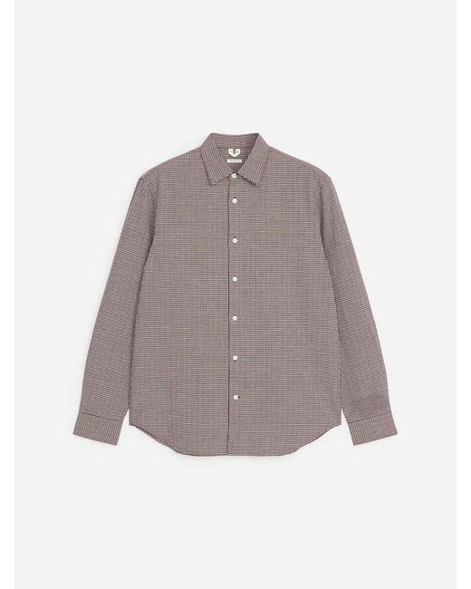 ARKET Gray Regular Cotton Linen Shirt for men