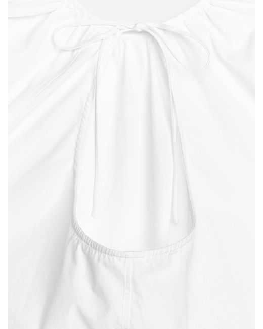 ARKET White Scoop-Back Blouse