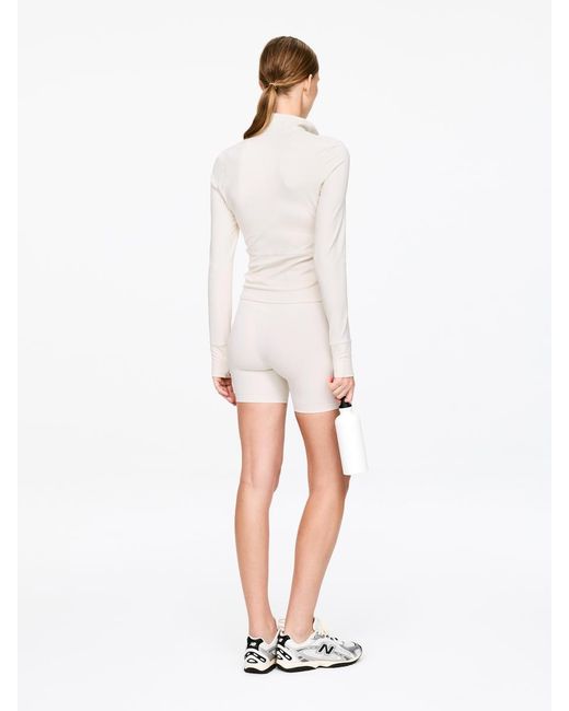 ARKET White Soft Zip-Up Training Jacket
