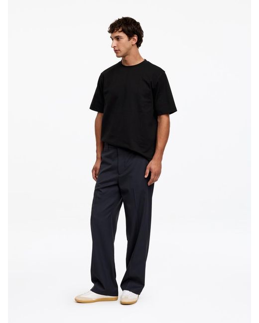 ARKET Black Boxy Interlock T-Shirt for men