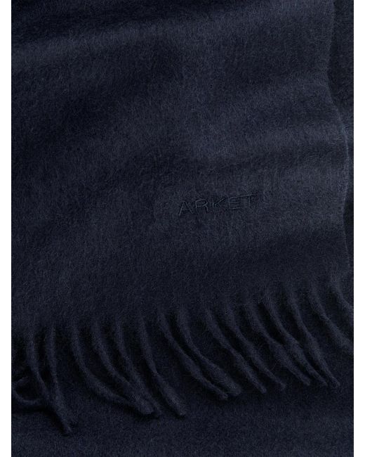 ARKET Blue Cashmere Scarf for men