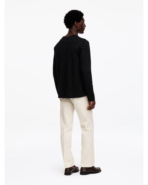 ARKET Black Regular Long-Sleeve T-Shirt for men
