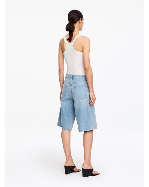 ARKET Blue Long Denim Shorts