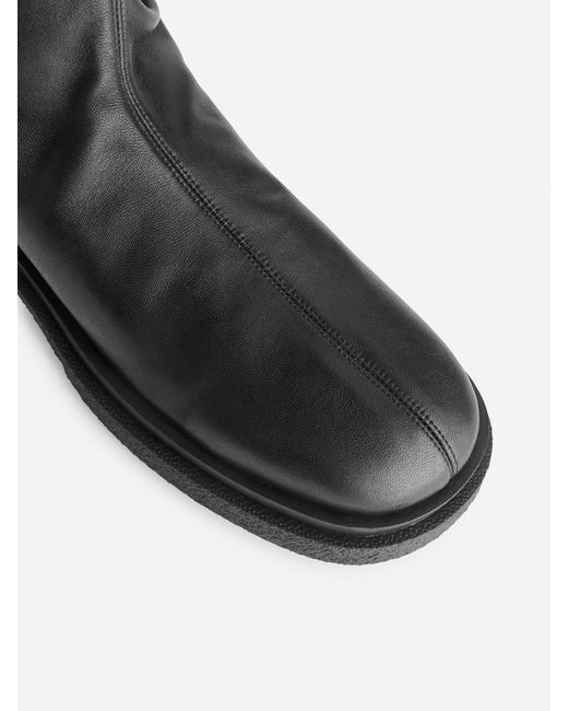 ARKET Black Chunky Leather Boots