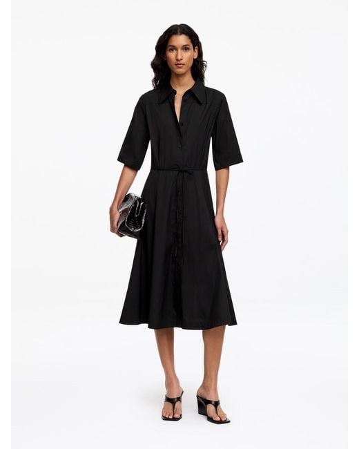 ARKET Black Cotton Shirt Dress