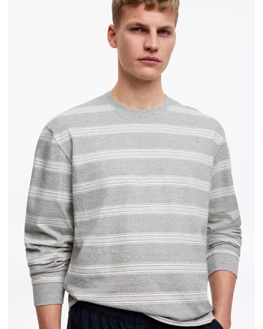 ARKET White Relaxed Long-Sleeve T-Shirt for men
