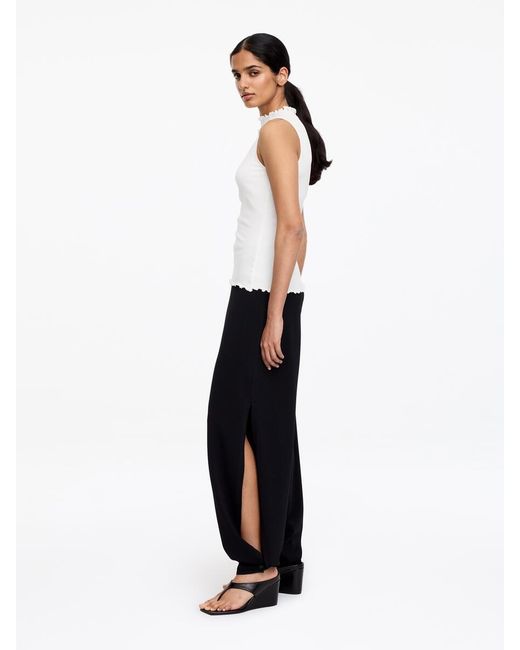 ARKET White Mock-Neck Ribbed Top