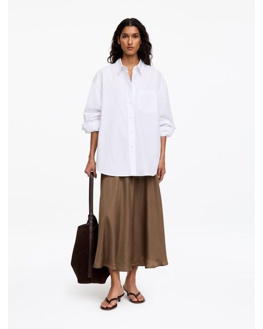 ARKET White Wide Drawstring Skirt