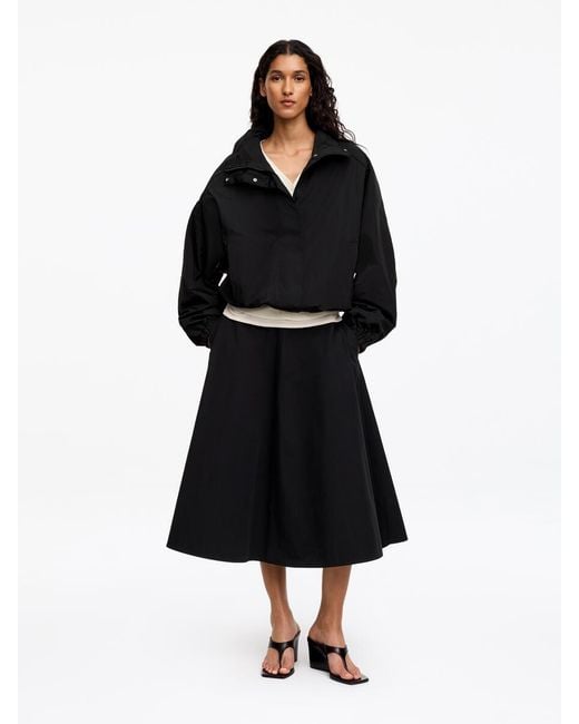 ARKET Black Funnel-Neck Nylon Jacket