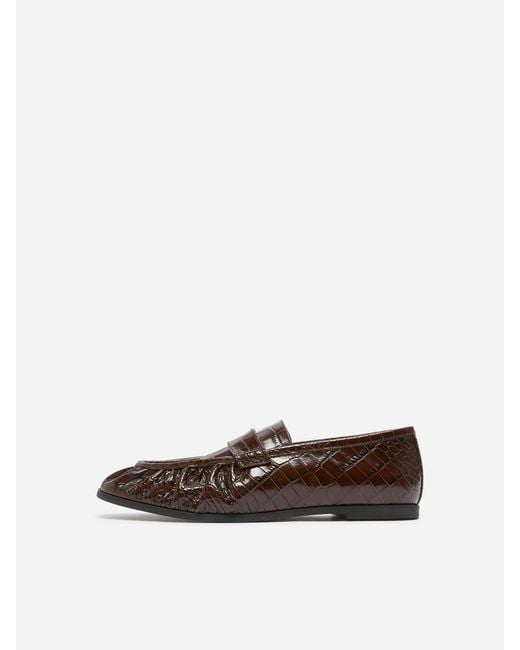ARKET White Soft Leather Loafers