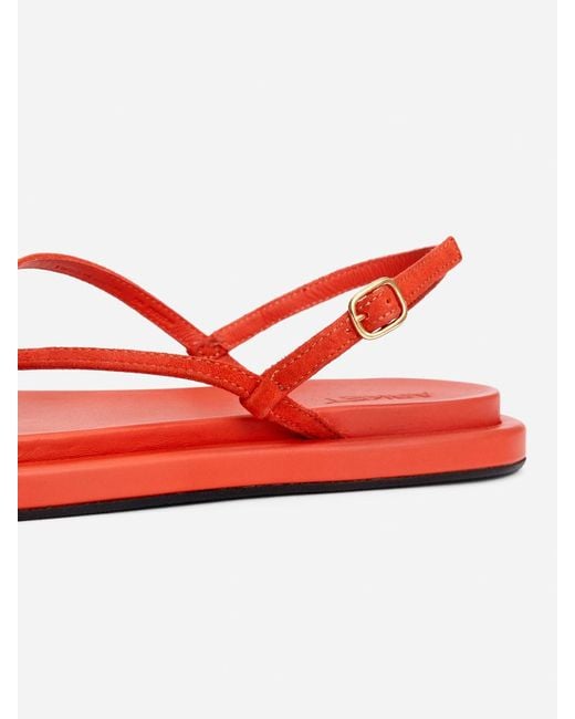 ARKET Pink Suede Strap Sandals