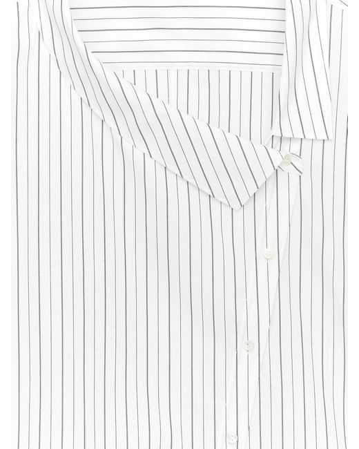 ARKET White Deconstructed Cotton Blouse