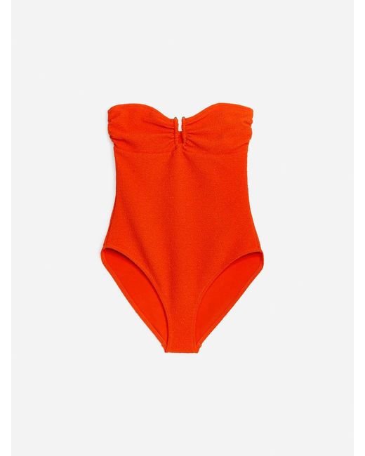 ARKET Textured Bandeau Swimsuit