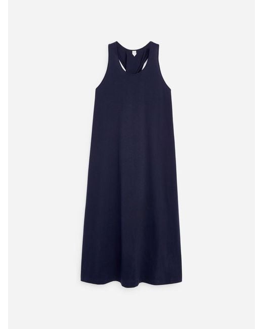 ARKET Blue Twisted Back Maxi Dress