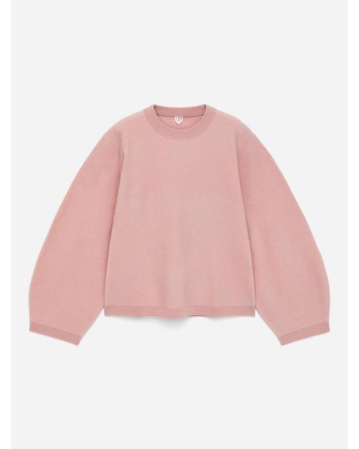 ARKET Pink Boiled Wool Jumper