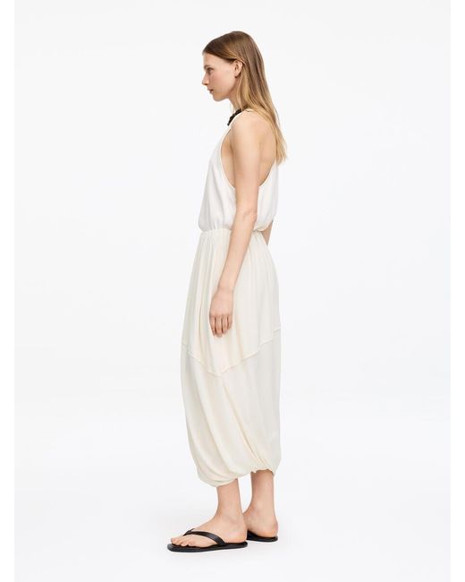ARKET Brown Draped Maxi Skirt