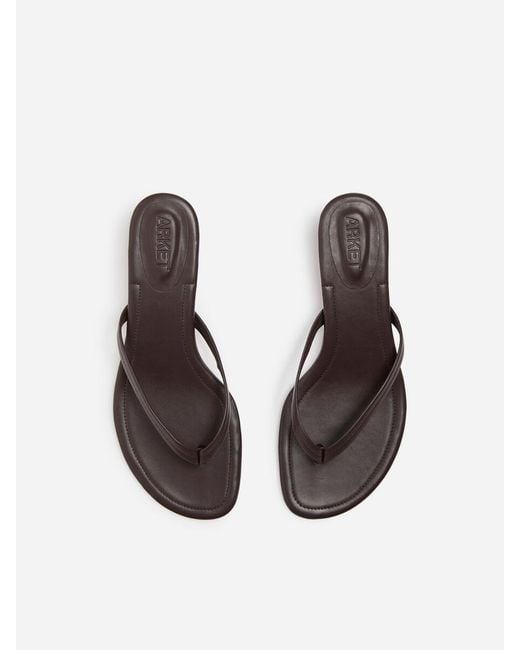 ARKET Purple Kitten-Heel Flip Flops