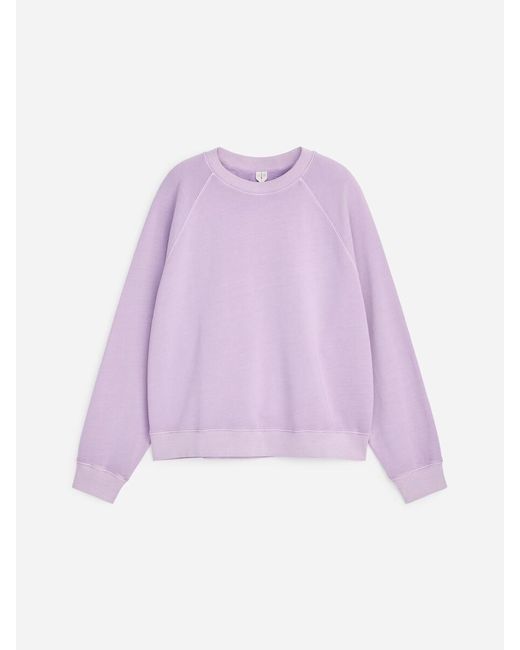 ARKET Purple Terry Sweatshirt