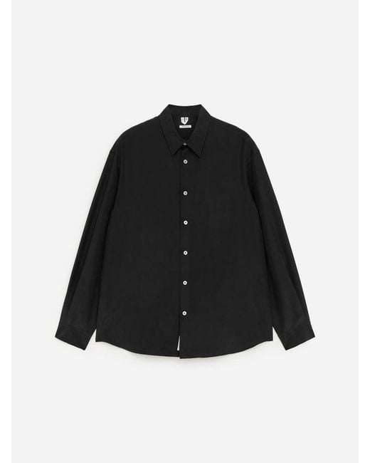 ARKET Black Relaxed Silk Shirt for men