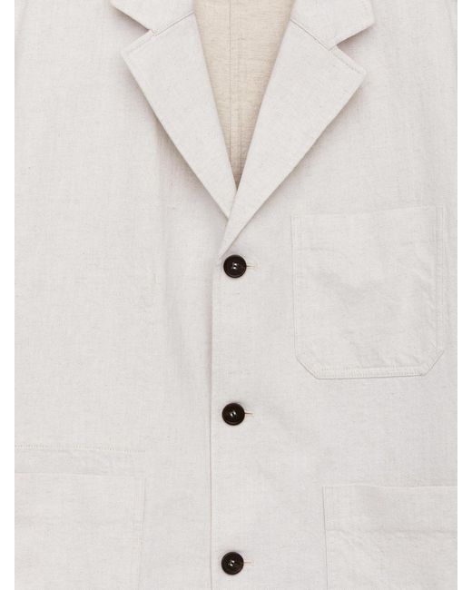 ARKET White Cotton Linen Blazer for men