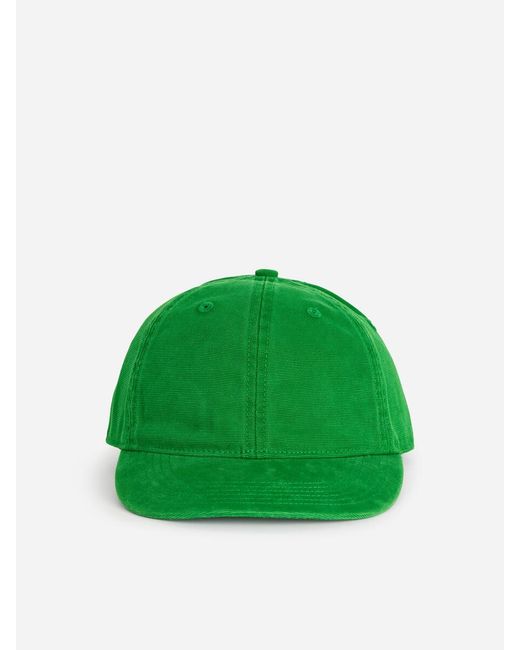 ARKET Green Washed Cotton Canvas Cap for men