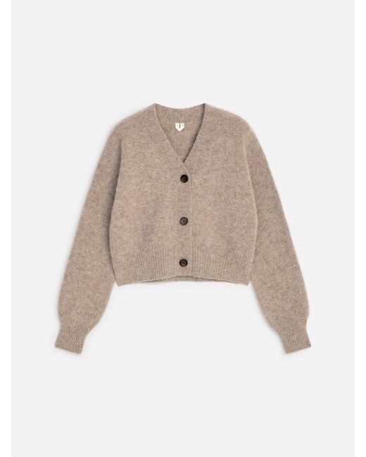 ARKET White Alpaca-Wool Blend Cardigan