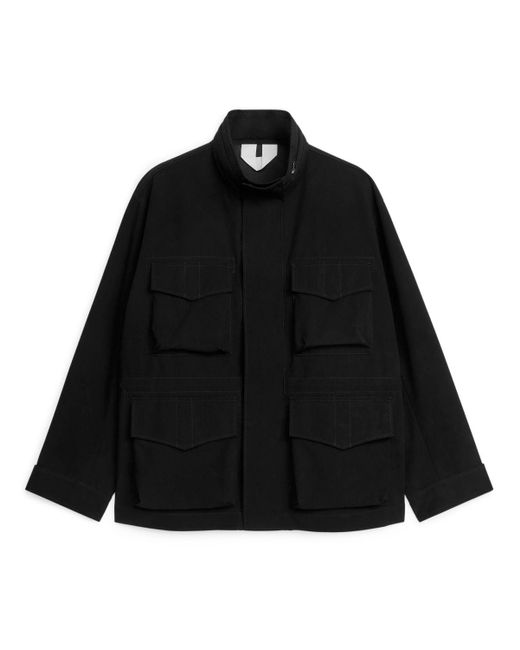 ARKET Black Utility Jacket for men