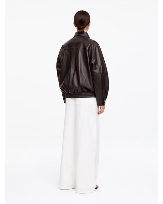 ARKET Brown Relaxed Leather Jacket
