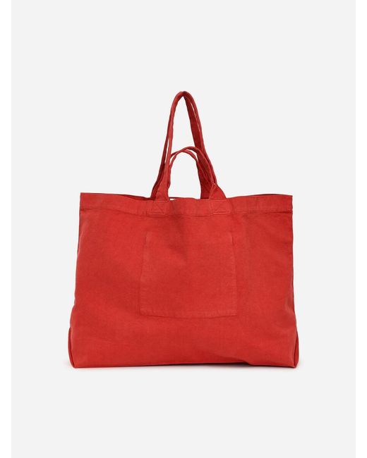 ARKET Red Oversized Canvas Tote for men
