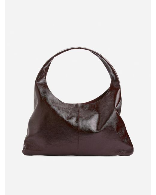 ARKET Brown Tasche Aus Glänzendem Leder