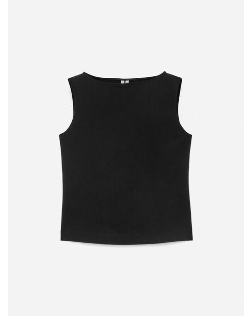 ARKET Black Boat Neck Tank Top
