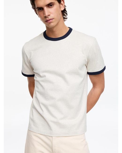 ARKET White Fitted T-Shirt for men