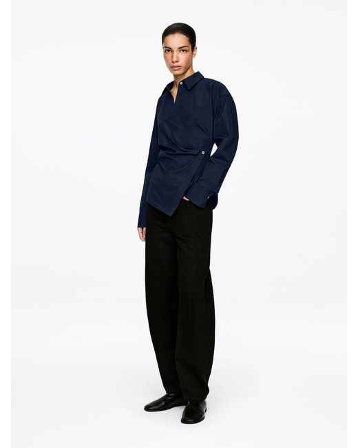 ARKET Blue Wrap Shirt