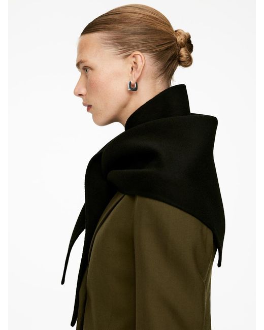 ARKET Black Triangle Wool Scarf