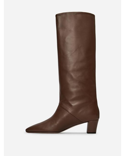 ARKET Black Mid-Calf Leather Boots