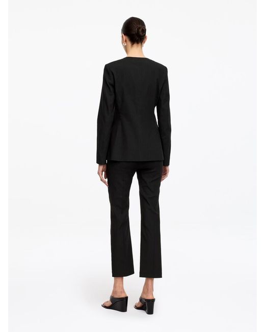 ARKET Black Linen-Blend Blazer