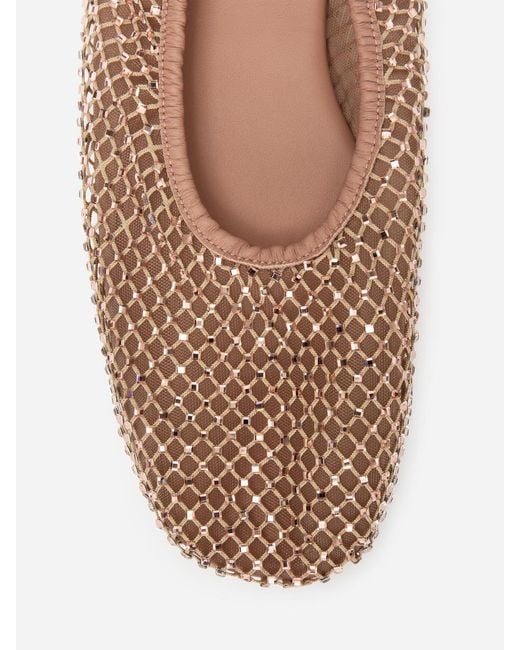ARKET Blue Embellished Mesh Flats
