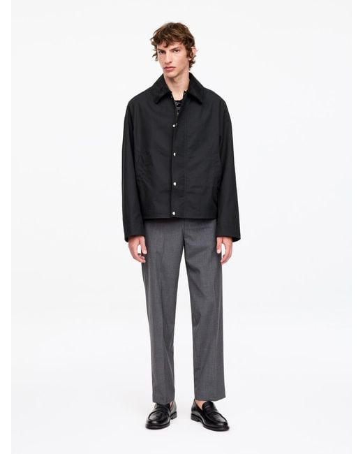 ARKET Black Short Waxed Jacket for men