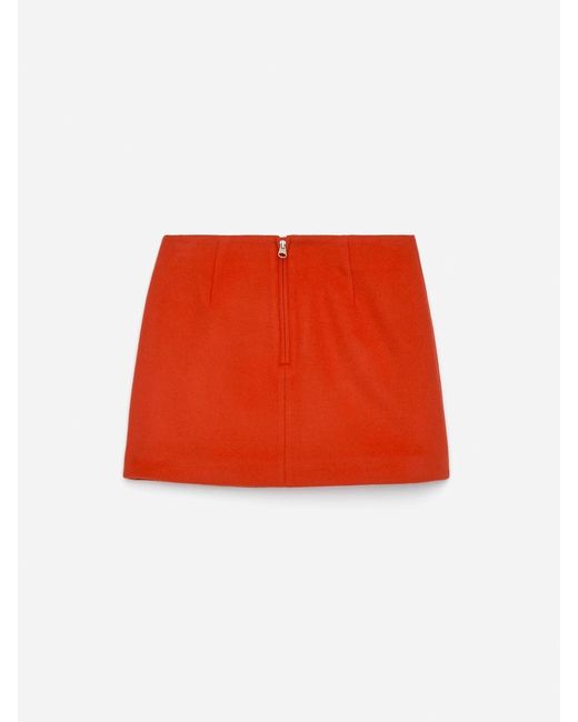 ARKET Red Wool-Blend Mini Skirt