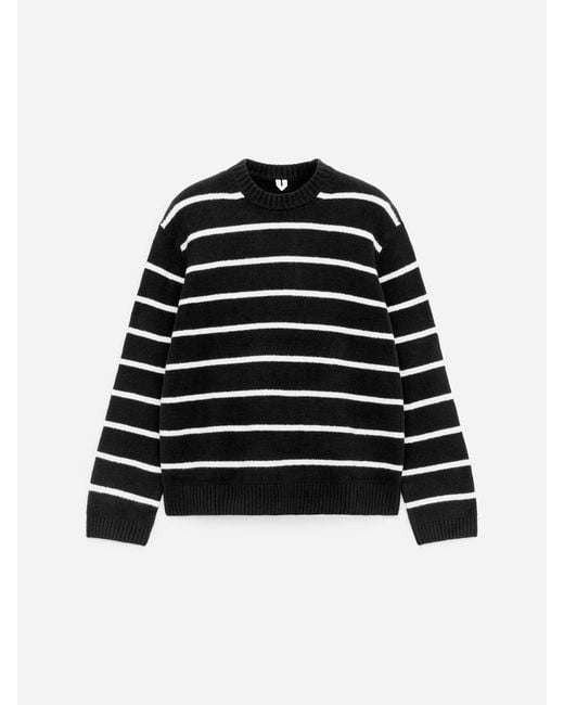 ARKET Black Relaxed Cotton Blend Jumper for men