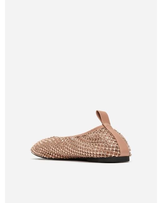 ARKET Blue Embellished Mesh Flats