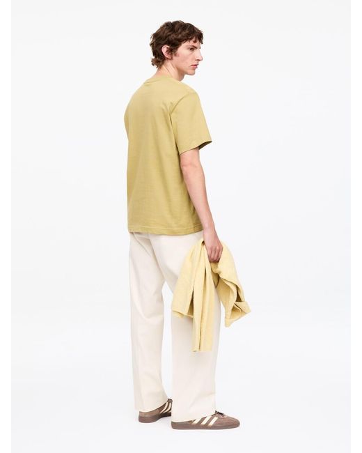 ARKET Yellow 220 Gsm Relaxed T-Shirt for men