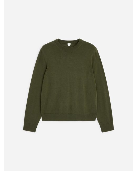 ARKET Green Fine Knit Merino Jumper for men