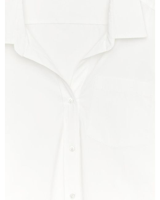 ARKET White Relaxed Open-Collar Shirt