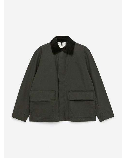 ARKET Black Waxed Cotton Jacket for men